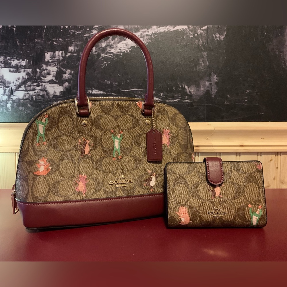 Coach Mini Sierra Satchel with matching wallet.